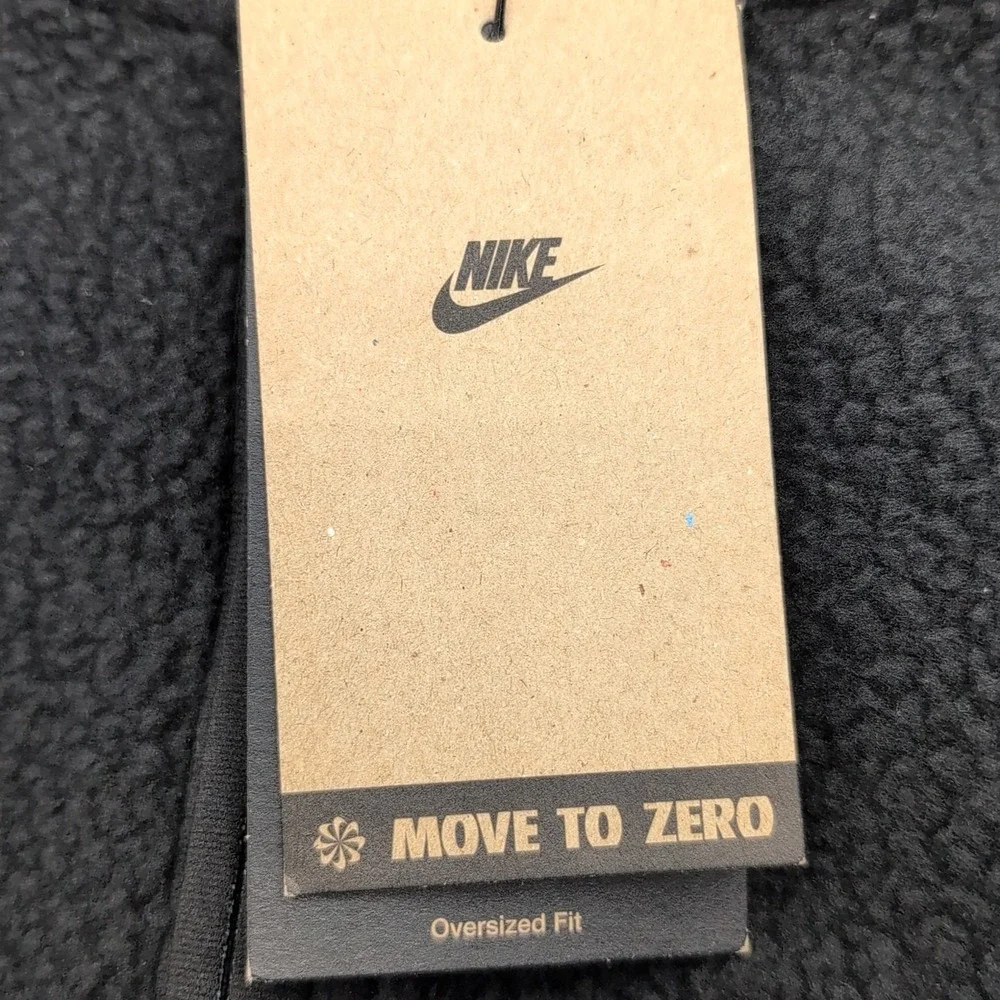 Nike Club Winterized Fleece Sherpa Jacket Black Mens XL FB8386-010 Oversized Fit